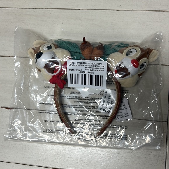Disney Chip And Dale Mickey Ears Loungefly Headband NWT - Picture 11 of 11